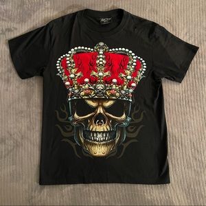 Rock Chang King Skull Nose Bull Ring Medium